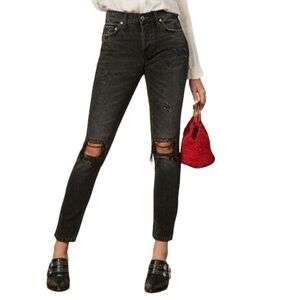 Boyish Billy High Rise Distressed Ankle Jeans - Size 25